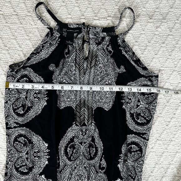 INC International Concepts Black Paisley Beaded Halter Top Women's Small - Picture 5 of 6